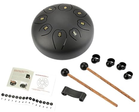 Generic 1satz Zungentrommel Aus Schwarze Große Tongue Drum Für Musikpraxis Und Aufführungen Einfach Zu Erlernen Inklusive Schlägel Entspannung Musikbildung