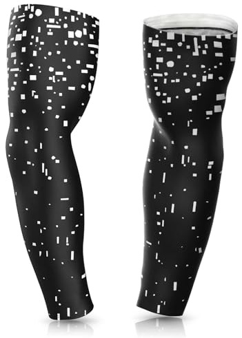 Gaming Sleeve for Esport Volleyball: White Black Summer Guard Warmer for Cycling, Tattoo Cover - Men Ladies