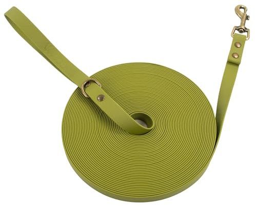 Wisedog Schleppleine für Hunde,Robuste, Wasserabweisende Lange Hundeleine Übungsleine für Hunde Grün 3m