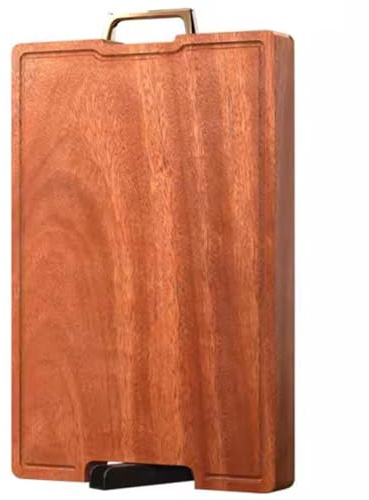 Planche À Découper En Bois Monobloc Debout Avec Poignée En Métal, Petite Planche À Découper Et À Découper En Bois Massif For Charcuterie Et Boucherie, Plateau De Préparation Et De Service(45x30cm)