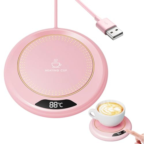 Creative - Posavasos termostáticos – Calentador de Tazas USB, Calentador eléctrico de Tazas | Calentador de Tazas eléctrico termostático Antideslizante de 20 W, Taza térmica de velocidades