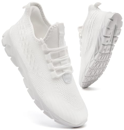 Damsneakers, skor, löparskor, sneakers, sportskor, slip-on sneakers, Vit, 40 EU