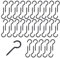 50 Pièces Piton à Visser Noir, Crochet a Visser, Piton à Visser Ouvertes, Pièces Crochet A Visser Inox, Crochets à Vis de Plafond pour Accrocher Tasses, Lumières, Pots de Fleurs (M3-40 mm)