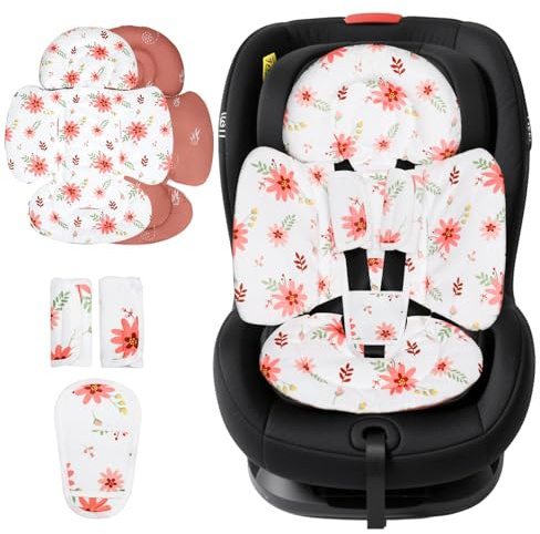 KAKIBLIN Inserto de asiento de coche para bebé, cojín de asiento de coche para recién nacido