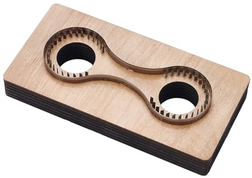 UNICRAFTALE Troquel de cuero para llavero, troqueles de corte de madera para monedero, base de madera lisa, cuchillas afiladas de acero, herramienta de troquelado DIY