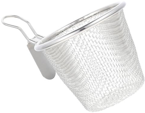 Colador de Malla de Acero Inoxidable con Cuchara y Espumadera para Pasta, freír y tamizar en la Cocina.