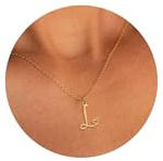 AFSTALR Kette mit Buchstaben Damen Gold Silber Buchstabenkette Edelstahl Initial Halskette A-Z mit Herz Anhänger Namenskette Personalisiert Schmuck Geschenke für Frauen Mädchen 45+5CM