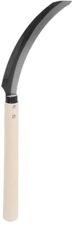 CIMAXIC Hoz de Cosecha Dentada con Mango de Madera, Hoz de Hierba, pequeña Herramienta para desherbar el jardín para una Agricultura eficiente, desherbar y cosechar.
