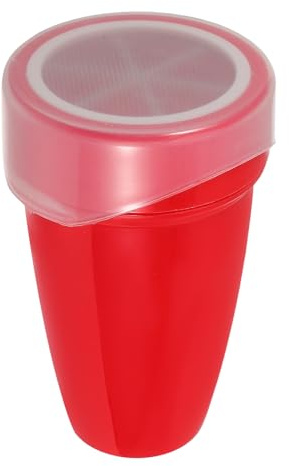 JECOMPRIS Cedazo de Harina de Mano Rojo, Malla Fina de Acero Inoxidable, Espolvoreador para Azúcar Glas, Matcha y Cacao, Herramienta Portátil para Hornear en Casa, Adecuado para Repostería