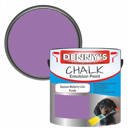 Premium Interior Wall & Furniture Chalk Paint – Damson Mulberry Lilac Purple – Rich Matt Finish, Durable & Washable, Low Odour, Ideal for Living Rooms, Bedrooms & Hallways (250ML Tin)