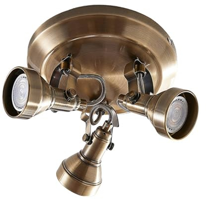 Lindby Ceiling Light 'Perseas' dimmable (Industrial Design) in Bronze Made of Metal for e.g. Living Room & Dining Room (3 Light Sources, GU10) from Ceiling lamp, lamp
