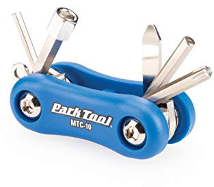 Park Tool MTC-10 Multitool Mini-Tool Fahrradwerkzeug Fahrrad Zubehör für unterwegs, Innensechskantschlüssel, Torx, Schraubenzieher Schlüsselbund-Ring | Werkzeuge