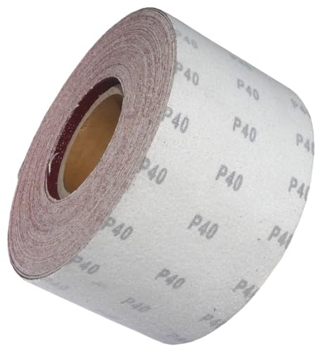 25m KLETT - Schleifpapier Rolle 93mm X 25m Korn P40 Schleifband Schleifrolle Rollenschleifpapier BOHRFUX