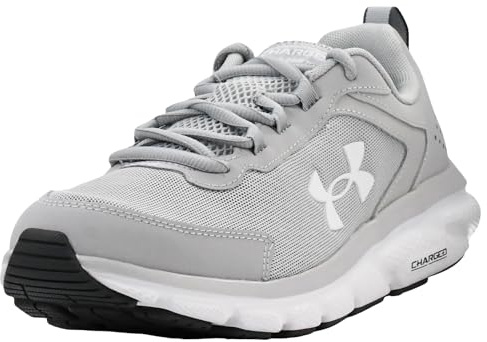 Under Armour Men's Charged Assert 9 Running Shoe, Mod Gray (101)/White, 11 M US