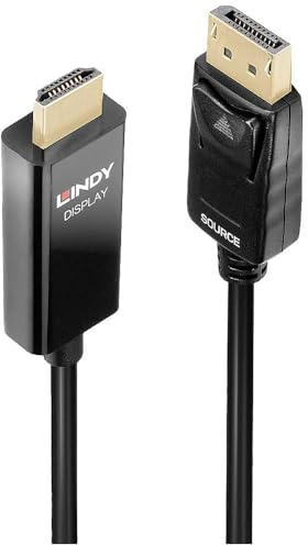LINDY Câble Actif DisplayPort vers HDMI avec HDR, 1m 40925