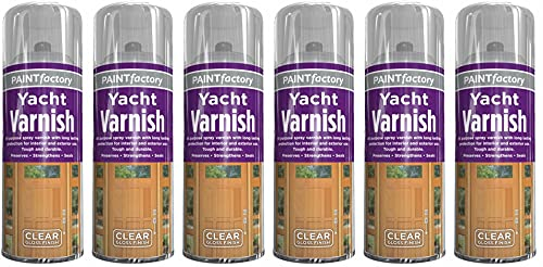 Yorkshire Homeware All Purpose Yacht Varnish - Professional Clear Gloss Finish Spray Wood Colour Paint 400ML (6)