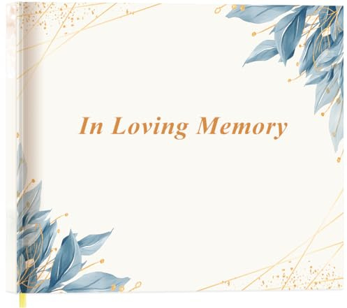 Heveboik Funeral Guest Book - Hardcover Guest Book for Memorial & Funeral Services, Guest Sign-in Book & Guestbook Planner, 440 Guests Entries with Name & Address, Memory Book for Funeral Guest