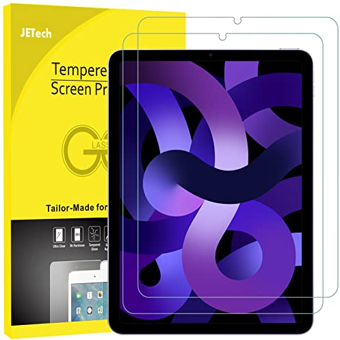 JETech Pellicola Protettiva Compatibile iPad Air 5 (10,9-Pollici, Modello 2022, 5ª Generazione), Vetro Temperato, Pacco da 2
