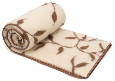 Merino Blanket 200x200 cm - Pure Blanket made of 100% Merino Sheep Wool - Warm and Natural Wool Throw - Weight 500g/m²