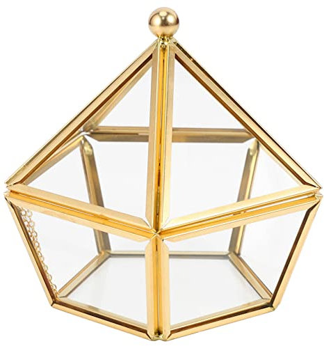 Uinfhyknd Ringbox aus Glas, für Hochzeit, Abdeckung aus Glas, unsterblich, kreativ, Dekoration für den Innenbereich
