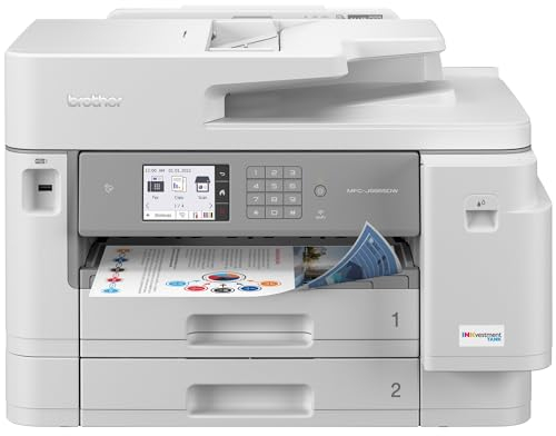 Brother MFC-J6955DW DIN A3 Business-Ink 4-in-1 Multifunktionsgerät (30 Seiten Min, Tintenstrahl, USB, LAN, WLAN, Duplexdruck) weiß grau 576 x 477 x 375 mm (BxTxH)