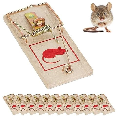 1-27 Stück Mausefalle Holz Mausefallen Falle Schlagfalle Tierfalle Maus fangen (10)