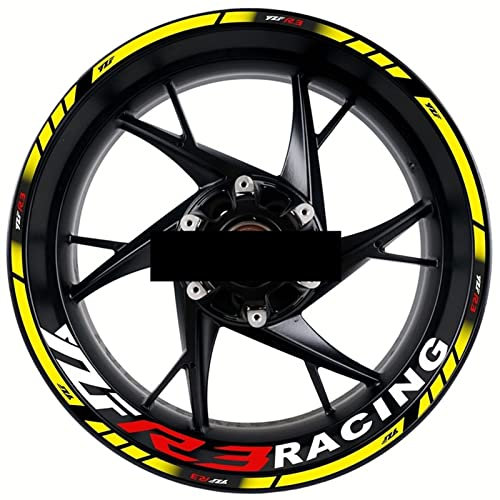 Felgenband Motorrad Vorne Hinten Reifen Felge Reflektierende Aufkleber wasserdichte Aufkleber Zubehör Für Yamaha YZF R3 (Color : 14)