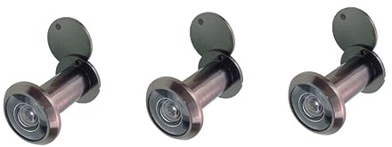 Housoutil 3pcs Digital Door Peephole Spyhole Front Door Large Viewing Angle Easy Install Viewer