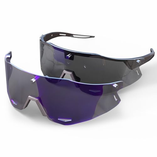 Qidoe Polarisiert Sonnenbrillen Herren Damen Magnetische Anziehung Sportbrille Herren Wechselgläser Schnelle Brille Sonnenbrille Damen Fahrradbrille Schutzbrille für Brillenträger Sportbrille