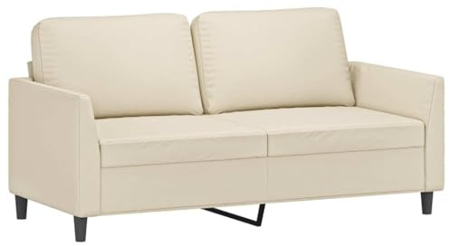 vidaXL 2-Sitzer-Sofa Creme 140 cm Kunstleder
