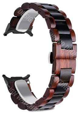 Herren-Holzarmband, passend for Samsung Galaxy Watch Ultra 47 mm. Holzarmband, passend for SAMSUNG GALAXY ULTRA WATCH 47 mm Armband(Black red black)