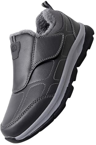 Generico Chaussures de Neige Femmes Basses Confortable, Bottes Marron Femme Antidérapantes, Bottines Rembourrées avec Fourrure, Bottes de Neige Caoutchouc Walking, Chaussures Femme D'hiver, Bottes En