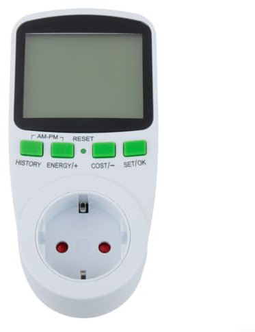 ZYNCUE Stromzähler Für Balkonkraftwerk - Strommessgerät Steckdose, Mini-PV-Anlagen LCD Bildschirm Hintergrundbeleuchtung Grün(2 Packung)