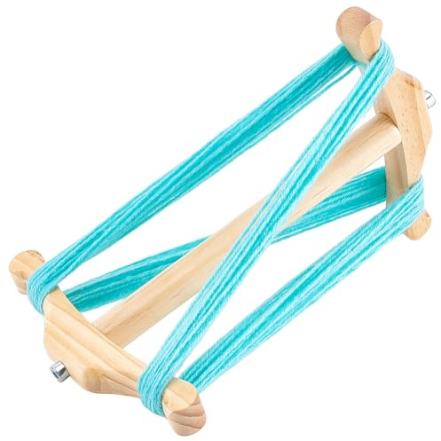 BENECREAT Niddy Noddy, BurlyWood Strumento di Filatura In Legno per La Filatura Del Filato, Filato Filato A Mano, Strato, Creazione di Una Matassa, 200x160x20.5mm