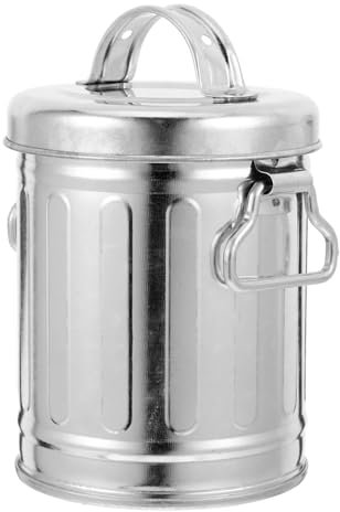 HOLIDYOYO Vintage Galvanized Metal Bucket Ashtray with Lid Smokeless Desktop Ashtray Large Capacity Indoor Outdoor Use