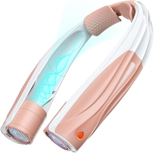 Lepwings Ventilador de Cuello, Mini Ventilador Portátil USB 6000mAh | Ventilador Cuello con 6 Velocidades, Ventilador Personal Ligero, Viajes, Oficina, Hogar y Aire Libre - Rosa