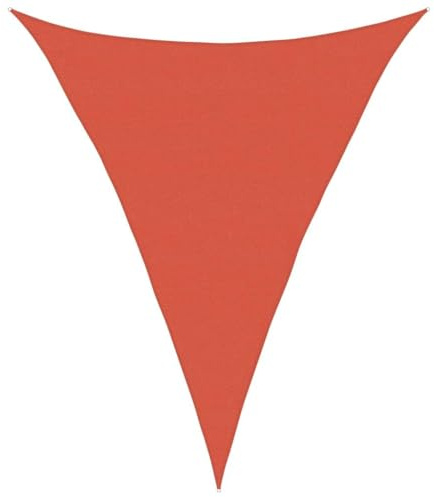 vidaXL Toldo de Vela Triangular HDPE Terracota 160 g/m 5x7x7 m