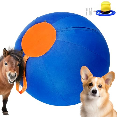45,7 cm Herding Ball für Hunde – Robustes Outdoor-Hundespielzeug im Pferdeball-Stil – ideal für mittelgroße bis große Rassen, Übungs- und Beweglichkeitstraining