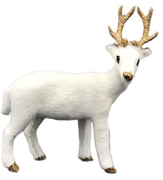 yanwuwa Figure realistiche di renna decorazioni natalizie cervo modello animale da collezione tavolo scrivania ornamento decorazioni per la casa