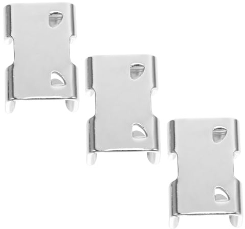 ROMISBABA 3pcs Heavy Duty Iron Double Rope Clamps for Ropes Nickel-plated Cable Fasteners with Smooth Finish Secure Pet Leashes Horse Reins Climbing Applications