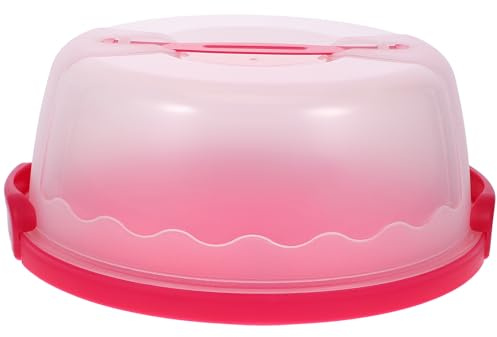 BESTYASH Contenitore da Viaggio per Torte 6-8 Pollici con Chiusura Ermetica Porta Torta con Coperchio e Maniglia in PP Riutilizzabile per Conservazione Prolungata Riutilizzabile