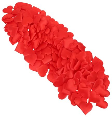 SEWACC Confeti de Pétalos de Esponja Forma de Corazón Rojo 500 Unidades para Decoración de Mesa en Bodas Día de San Valentín y Fiestas Románticas Decoraciones Dispersas y