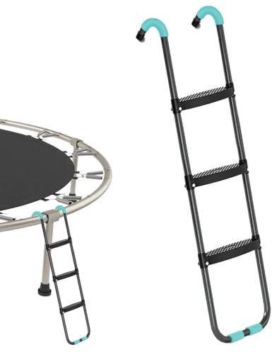 Studsmatta trampolinstege 2 steg/3 steg bred, robust stålstege med halkfri