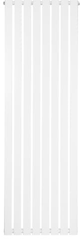 Flat Single Column Radiator 1800mm x 560mm Modern Designer Single Panel Central Heating Heater Matt White Carbon Steel Vertical Kitchen Living Room FREE Cleaning Brush Fixing Kit & Brackets