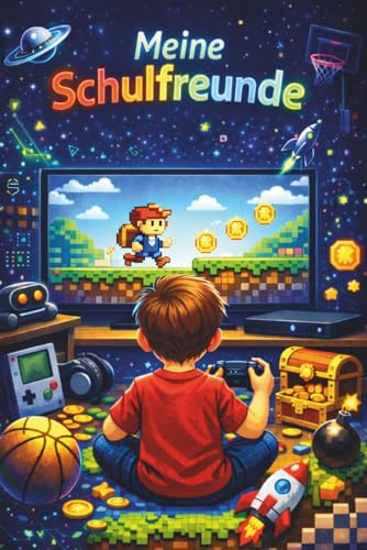 Meine Schulfreunde – Freundebuch für Jungen in der Grundschule: Zum Ausfüllen im Taschenbuchformat - mit Steckbriefen und Fragen für Jungs ab 6 Jahren