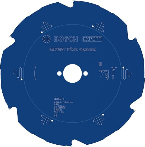 Bosch 1x EXPERT Fibre Cement Kreissägeblatt, 235x2,2/1,6x30 mm, Z6 | für Faserzementplatten, Ø 235 mm, Professional Zubehör kabelgebundene Handkreissägen, Tauchsäge