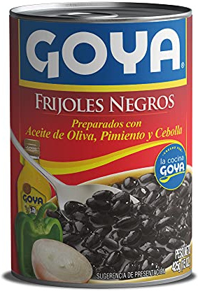 Goya Frijoles Negros Guisados 425 gr, Para Calentar y listo | Con Aceite de Oliva, Cebolla, Pimientos y Especias. Sabor Auténtico Latino