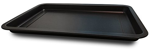 Guardini, Tegame pizza rettangolare 26x37 cm, Acciaio con rivestimento antiaderente, Nero, Made in Italy, Linea Pizza&Mania