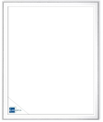 Bildershop-24 Leerrahmen (ohne Rückwand und Glas) Barockrahmen Kalypso 30 X 40 cm Weiß Grau Antik Farbe und Größe wählbar