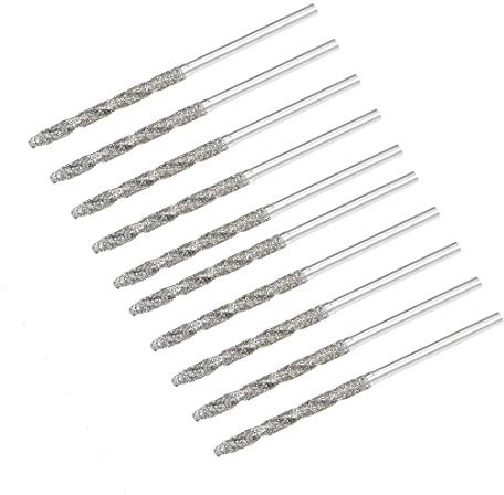 sourcing map 10 Stück Spiralbohrer Schnellarbeitsstahl HSS 1.7mm | für Glasmuscheln Steinfliesen